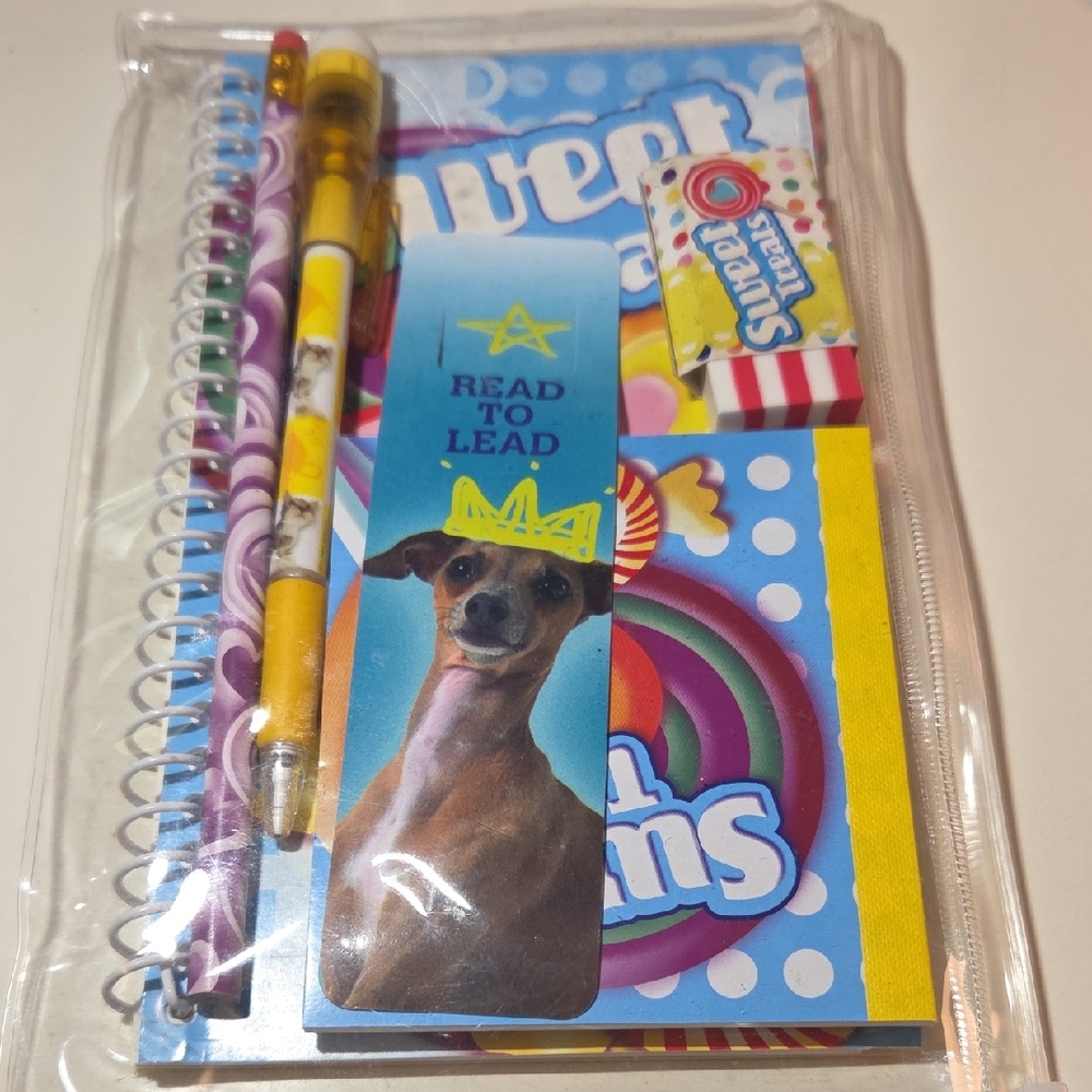 Scholastic Blue and Yellow Kids Stationery Set